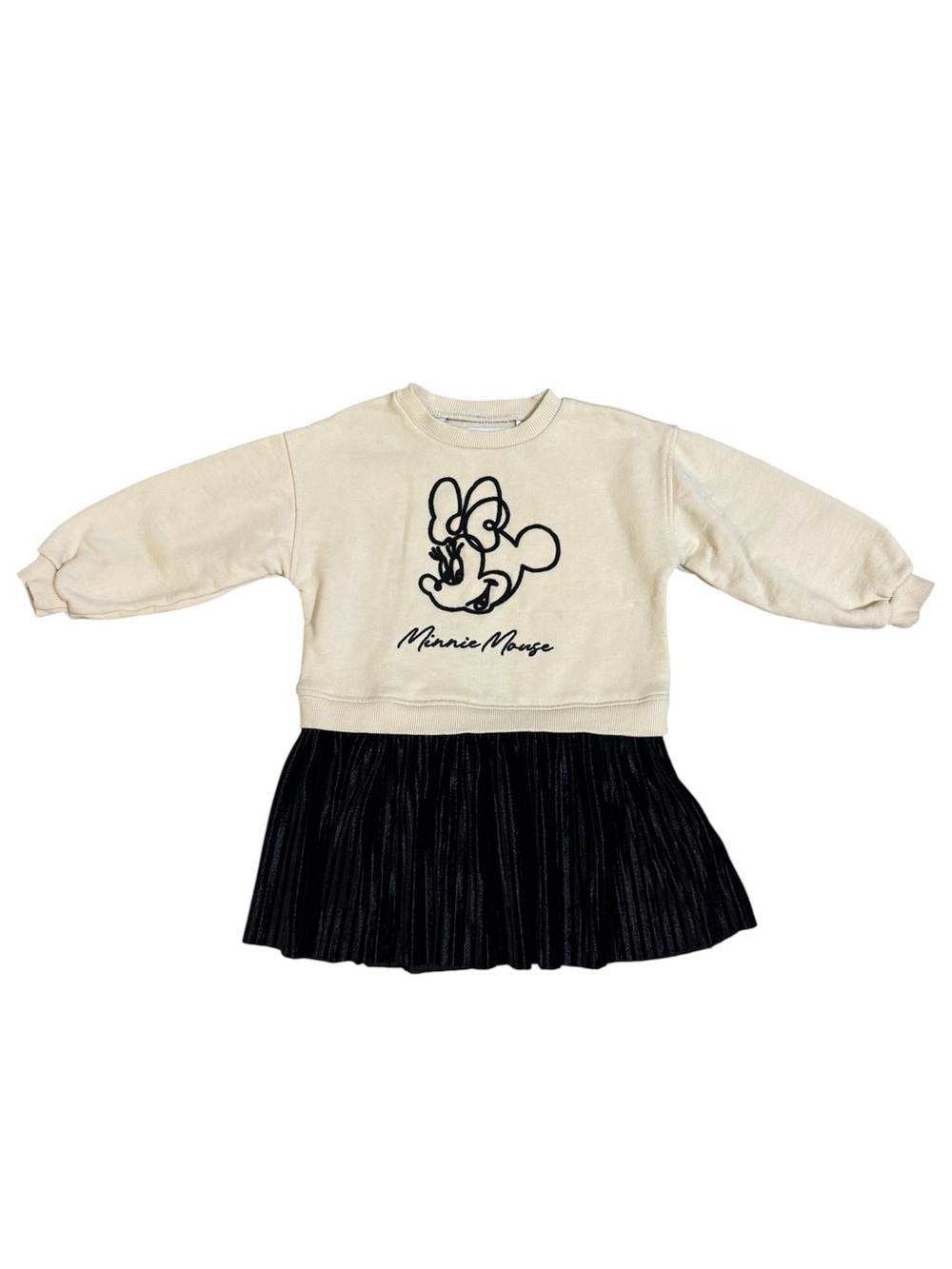 Zara Sweatshirt Dress with Black Graphic Detail